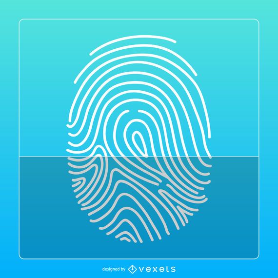 Blue fingerprint icon design Blue fingerprint icon design