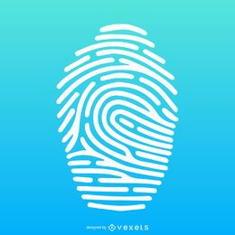 Fingerprint illustration over gradient silhouette
