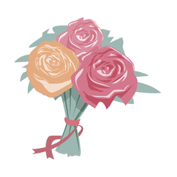 Flores ramo boda romance Diseño PNG