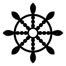 Ícone da roda do dharma budista Desenho PNG