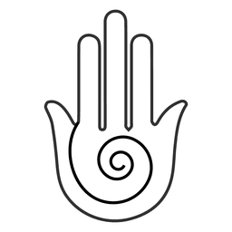 Ícone de olho de mão budista Desenho PNG