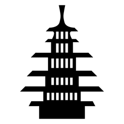 Buddhistische Pagodenikone PNG-Design