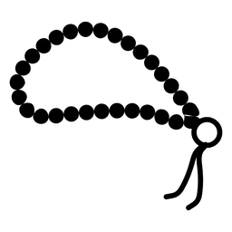 Ícone de contas de oração budistas Desenho PNG