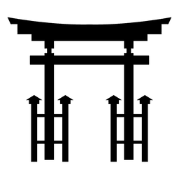 Icono de torii budista Diseño PNG
