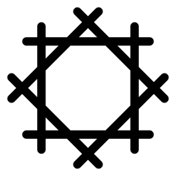 Icono de rueda budista Diseño PNG