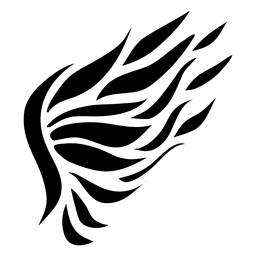 Abstrakte Federflügelsilhouette PNG-Design