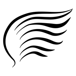Abstrakter Schlagflügel und Welle PNG-Design