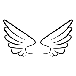 Ala abstracta silueta contorno Diseño PNG