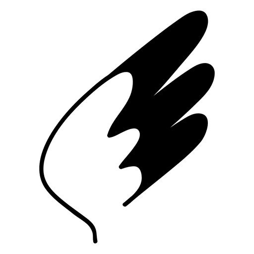 Logotipo de silueta de ala abstracta Diseño PNG