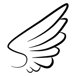 Siluetas de trazo de ala abstracta Diseño PNG