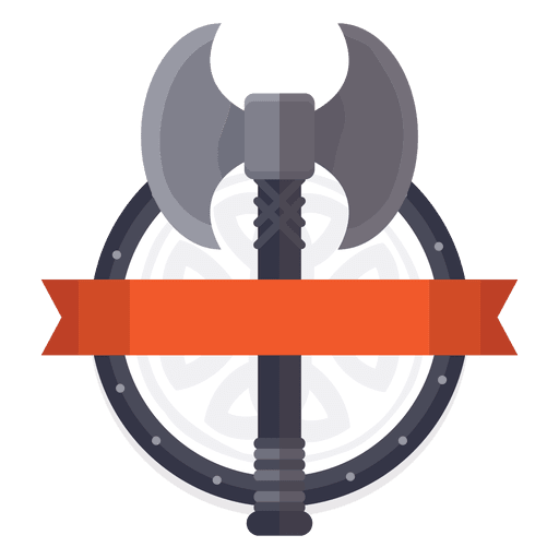 Insignia de guerra del hacha Diseño PNG