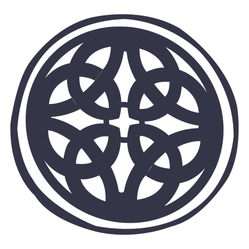Keltisches Emblemabzeichen nordisch PNG-Design