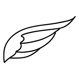 Closed wing silhouette contour PNG Design