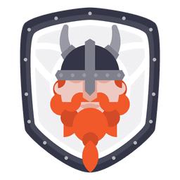 Schild mit Wikinger-Ikone PNG-Design