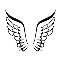 Logotipo de ala abierta Diseño PNG
