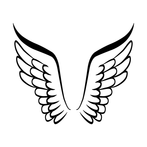 Logotipo de ala abierta Diseño PNG