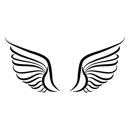Logotipo da asa aberta 04 Desenho PNG