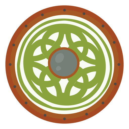 Green Shield War PNG-Design