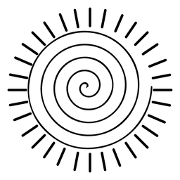 Sol artístico forrado de Stoke Diseño PNG