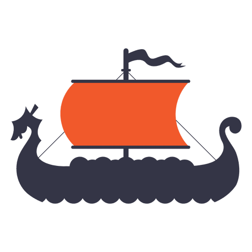 Viking boat ship PNG Design
