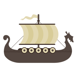Ilustração de barco viking Desenho PNG