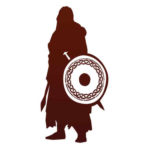 Viking warrior silhouette PNG Design
