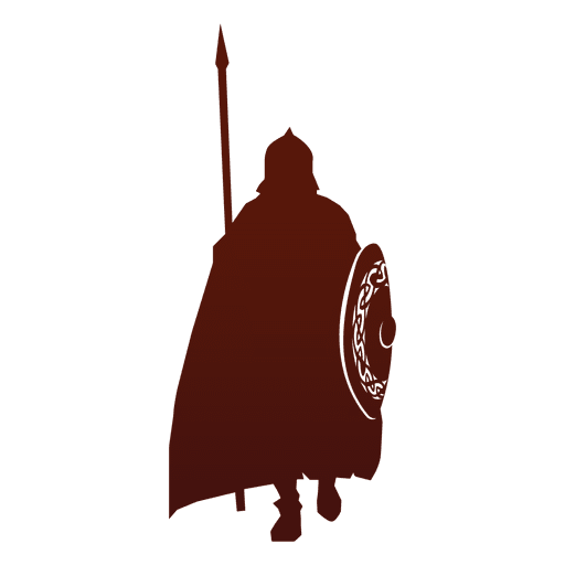 Guerreiro silhueta viking Desenho PNG