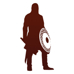 Warrior and viking silhouette PNG Design
