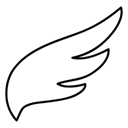 Wing stroke silhouette 04 PNG Design