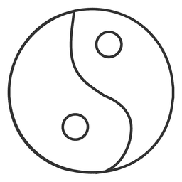 Ying Yang Stroke Symbol Transparent PNG & SVG Vector