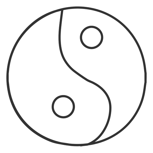 Yin yang stroke symbol