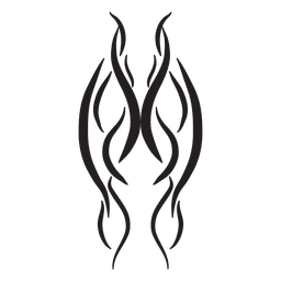Abstract tribal pinstripes stroke PNG Design