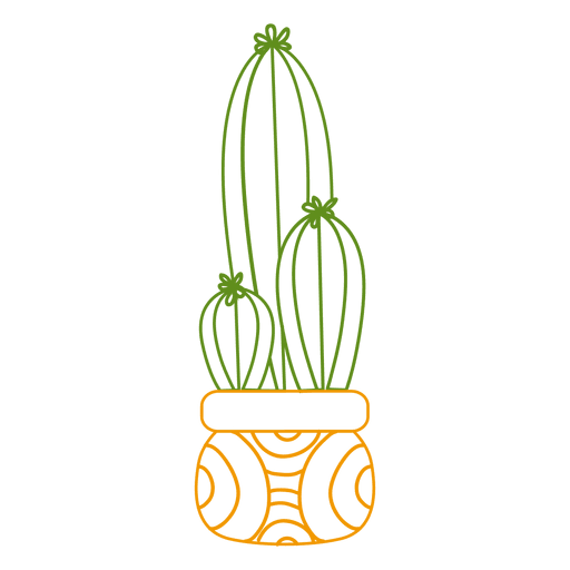 Cactus pot colorful silhouette Transparent PNG Cactus pot colorful silhouette Transparent PNG