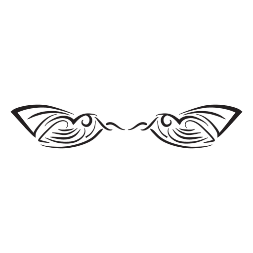 Divider butterfly tribal pinstripes PNG Design