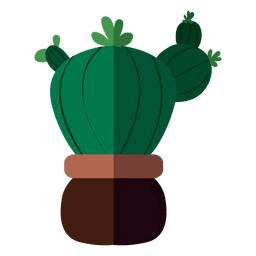 Desenho de pote de cacto liso gordo Desenho PNG