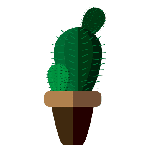 Design PNG E SVG De Planta Plana De Cacto Para Camisetas