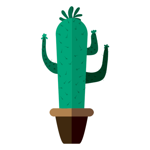 Desenho engraçado de cacto plano - Baixar PNG/SVG Transparente