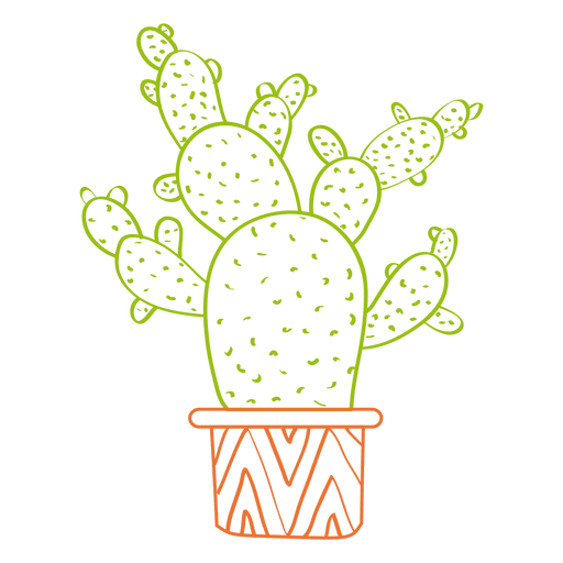Hand drawn watercolor cactus silhouette PNG Design