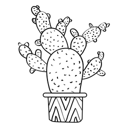 Múltipla silhueta plana de cacto Transparent PNG