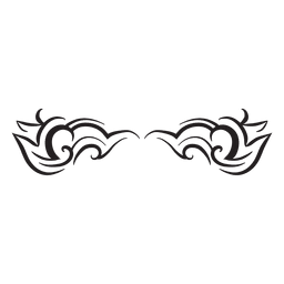 Rayas simétricas tribales Diseño PNG