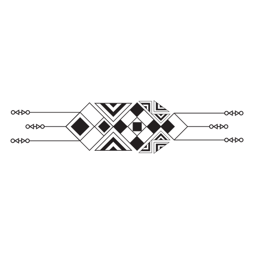 Geometric tribal boho pinstripes PNG Design