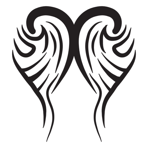 Tribal wings pinstripes PNG Design