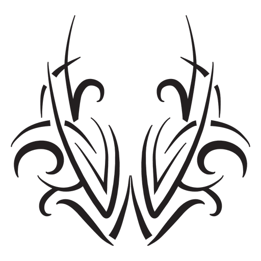 Tribal pinstripes in symmetric style PNG Design