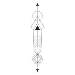 Geometric shapes composition PNG Design