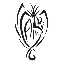 Ornamento de linhas tribais abstratas Desenho PNG