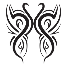 Swan tribal pinstripes PNG Design