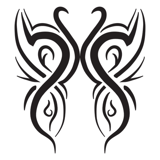 Swan tribal pinstripes PNG Design