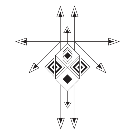 Boho tribal geometric pinstripes PNG Design
