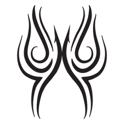 Fire Tribal Pinstripes PNG & SVG Design For T-Shirts