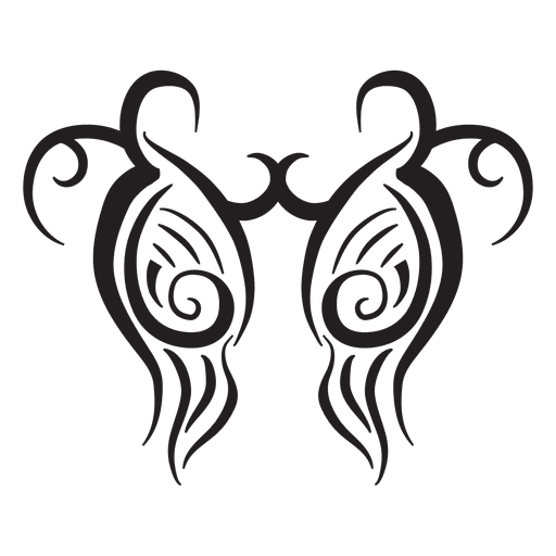 Symmetrische Stammesskizze PNG-Design